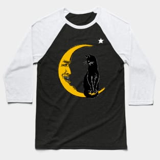 Moon and cat Baseball T-Shirt